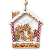 Personalized Family Christmas Ornament - Custom Names 5 Layered Wooden Ornament, Shaker Christmas Ornament, Gifts for Grandparents Mom Dad